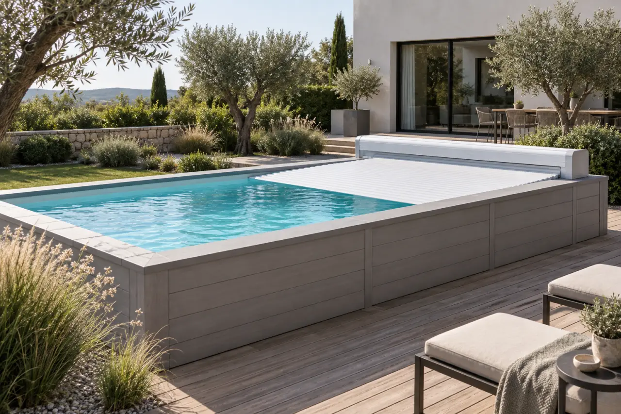 Volet piscine hors sol : le seul système compatible avec un bassin déjà construit