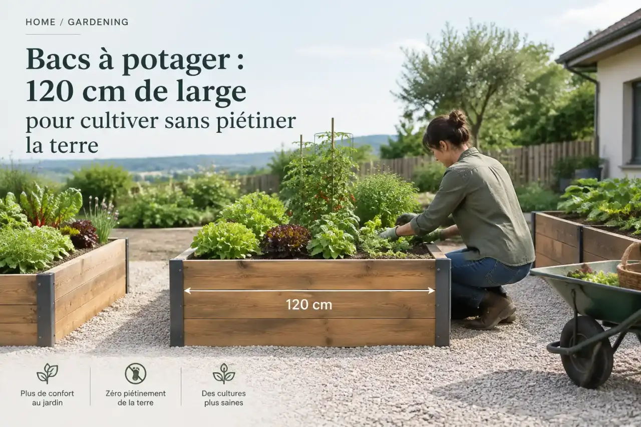 Bacs à potager : 120 cm de large pour cultiver sans piétiner la terre