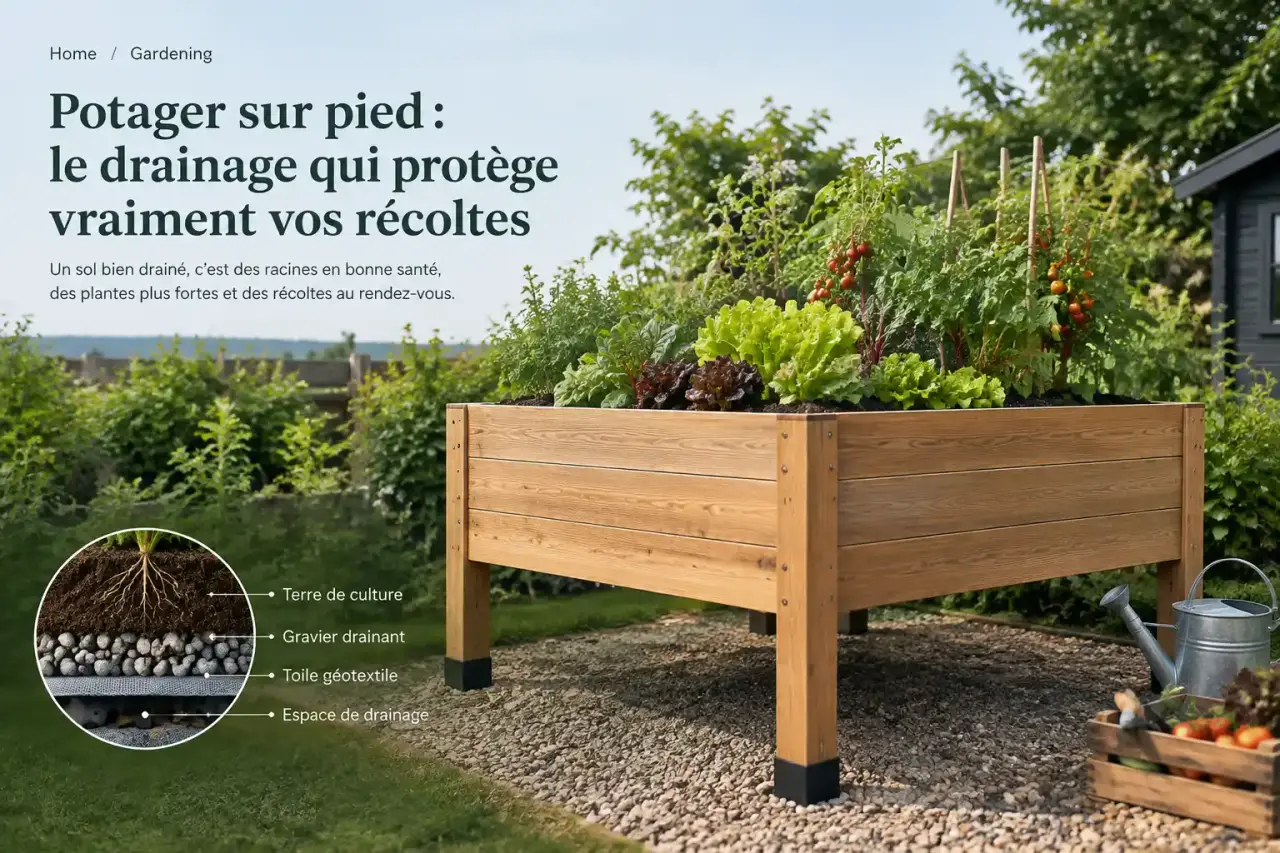 Potager sur pied : le drainage qui protège vraiment vos récoltes