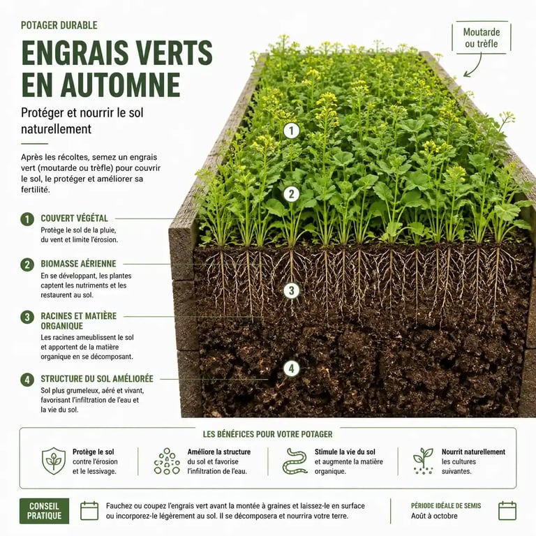 Utilisation des engrais verts au potager en septembre pour protéger le sol