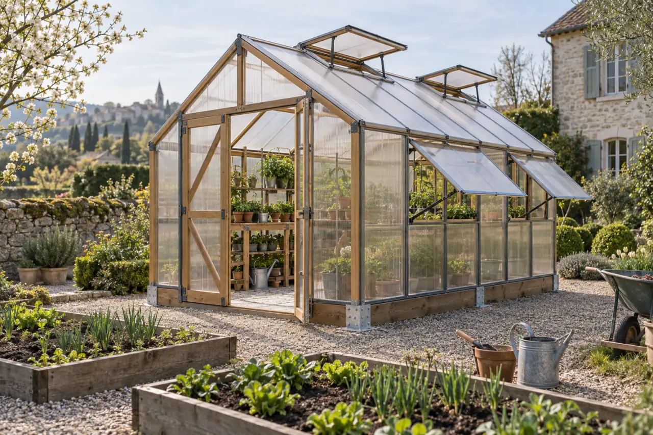 Fabriquer une serre de jardin : l’ancrage, la couverture et l’aération qui font la différence