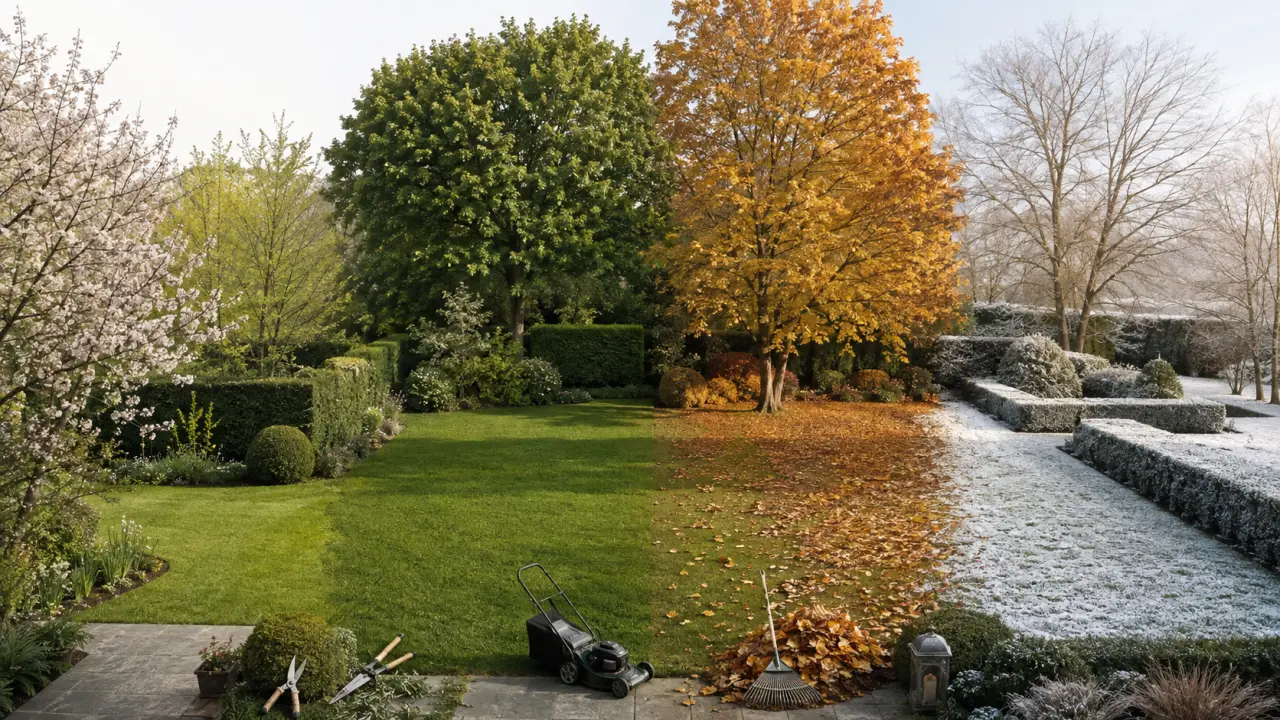 Entretenir son jardin toute l’année : le calendrier saisonnier pour la pelouse, les haies et les arbres