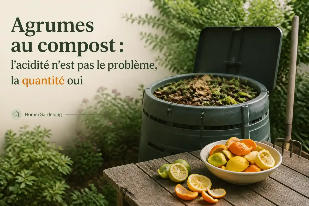 Agrumes au compost : l’acidité n’est pas le problème, la quantité oui