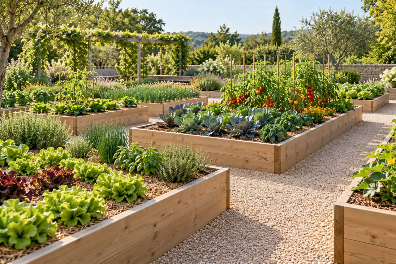 Dessiner un potager : des planches accessibles, pas des allées oubliées