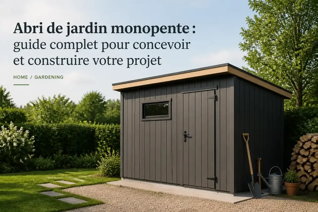 Abri de jardin monopente : guide complet pour concevoir et construire votre projet